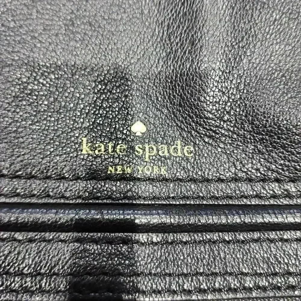Kate Spade New York Women's Leather Tassel Saddle Crossbody Bag Black One Size - Picture 4 of 10
